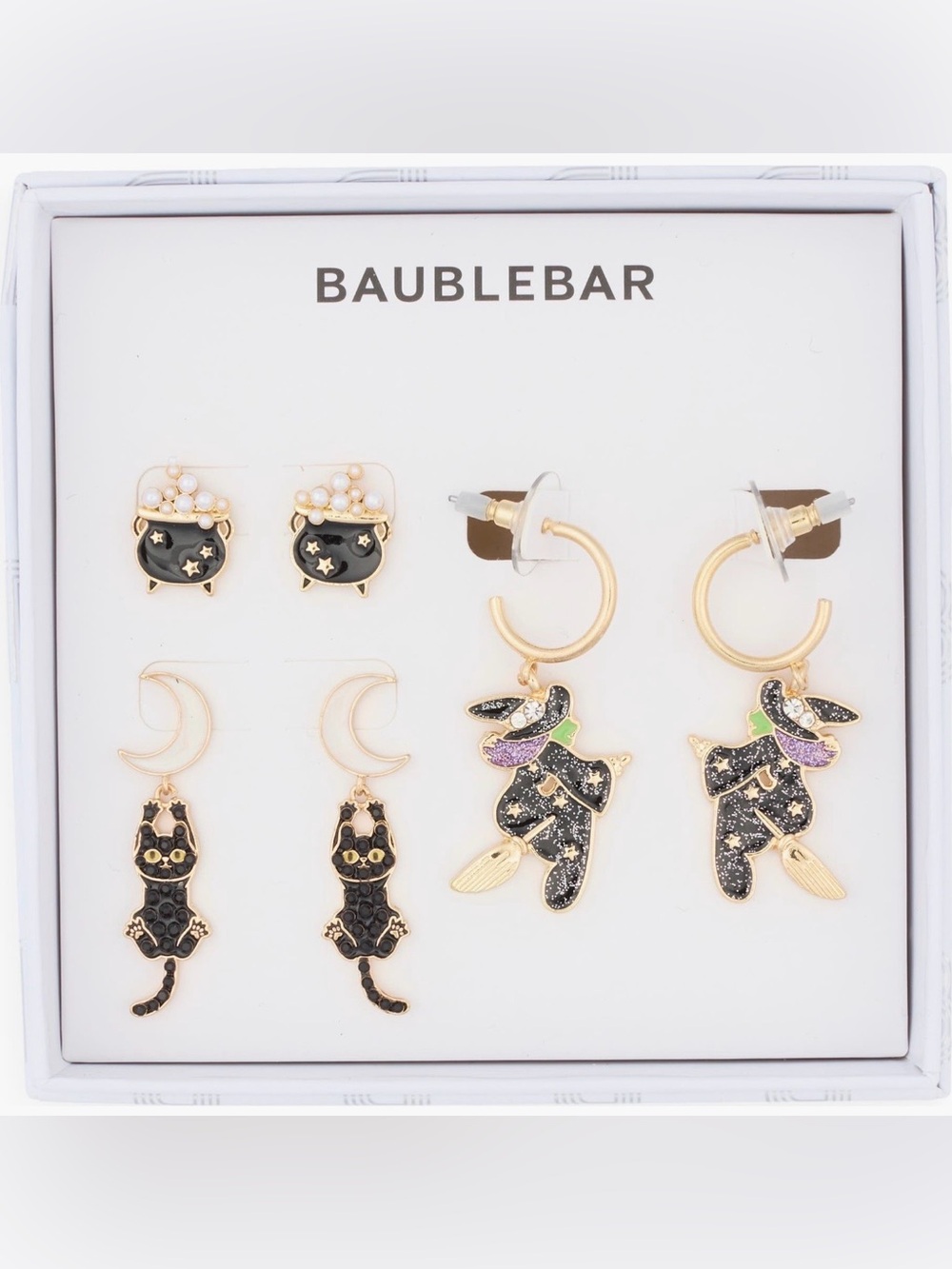 BaubleBar set of 3 Halloween earrings